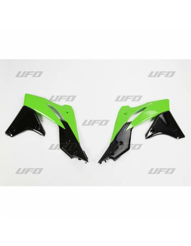 Ouïes de radiateur UFO couleur origine 2013 vert/noir Kawasaki KX250F