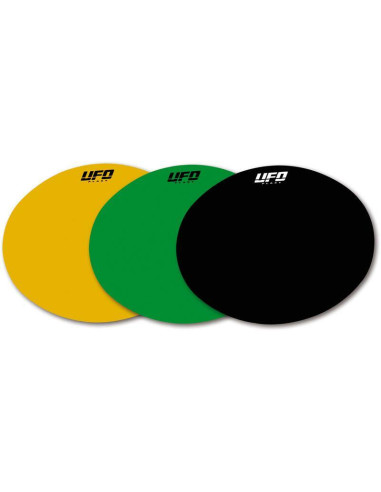 UFO Oval Adhesive Plates Black