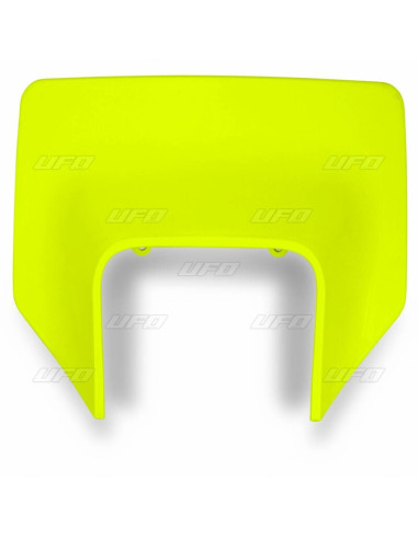 Plaque numéro frontale UFO Husqvarna jaune fluo