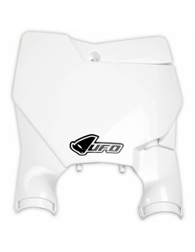 UFO Stadium Front Number Plate White KTM