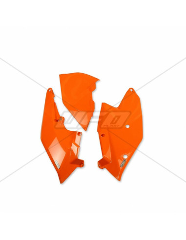 Plaques latérales + cache boîte à air UFO orange KTM SX125/150 & SX-F