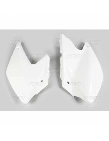 Plaques latérales UFO blanc Kawasaki KLX450R