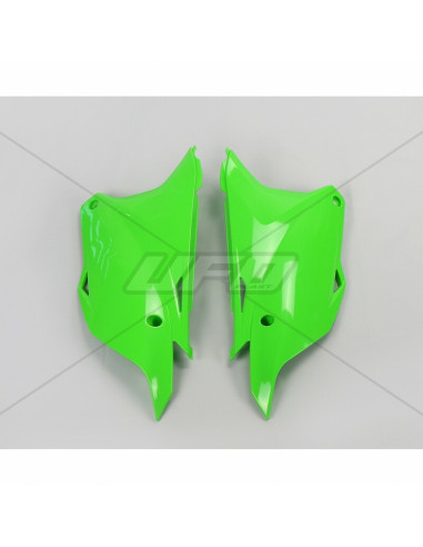 Plaques latérales UFO vert Kawasaki KX85