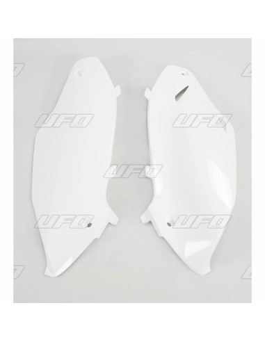 Plaques latérales UFO blanc Kawasaki KX250F/450F