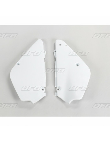 Plaques latérales UFO blanc Suzuki RM85