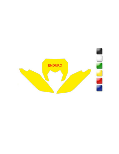 BLACKBIRD Plate Stickers Yellow Sherco