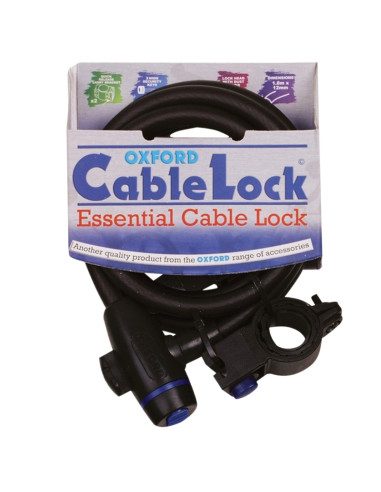 OXFORD Cablelock Cable Lock - 1.5m x 25mm Smoke