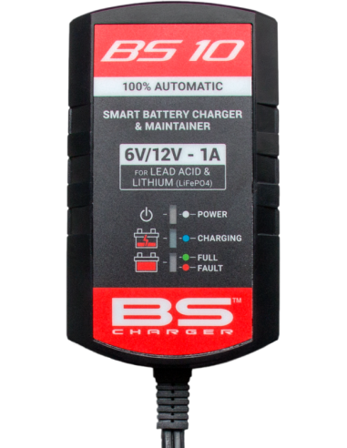 BS BATTERY BS10 Smart Battery Charger - 6V/12V 1A