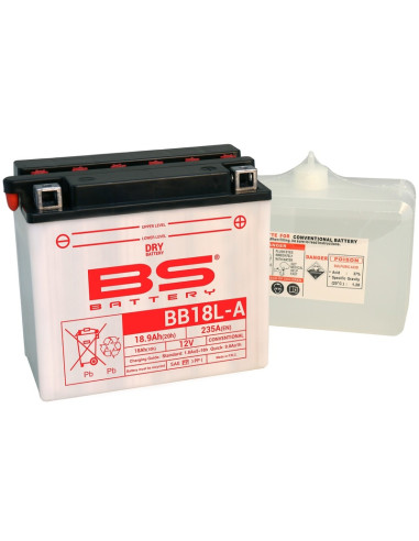 Batterie BS BATTERY Haute-performance avec pack acide - BB18L-A