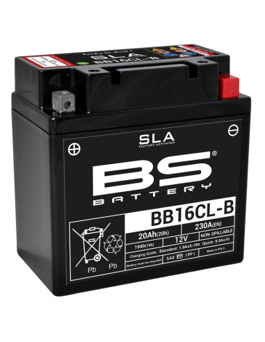 BS BATTERY SLA Battery Maintenance Free Factory Activated - BB16CL-B