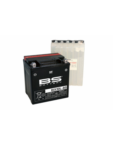 Batterie BS BATTERY sans entretien livrée avec pack acide - BIX30L-BS