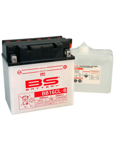 BS BATTERY Battery High performance with Acid Pack - BB16CL-B