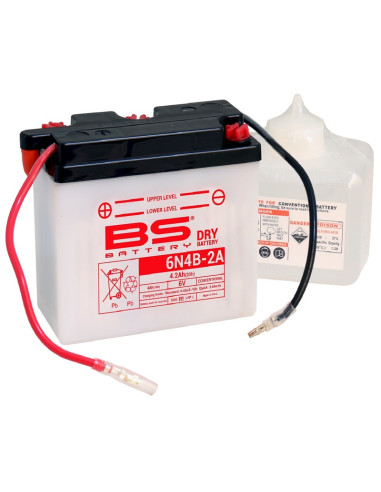 BS BATTERY Battery Conventional with Acid Pack - 6N4B-2A
