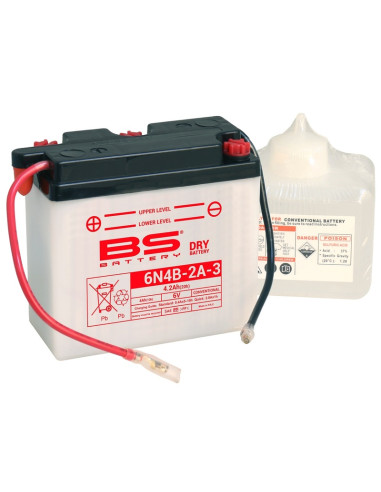 BS BATTERY Battery Conventional with Acid Pack - 6N4B-2A-3