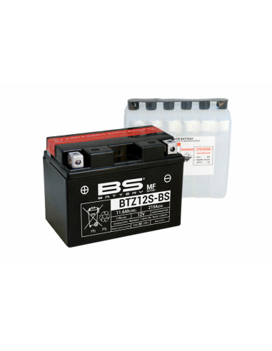 BS BATTERY Battery Maintenance Free with Acid Pack - BTZ12S-BS