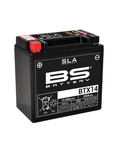 BS BATTERY SLA Battery Maintenance Free Factory Activated - BTX14