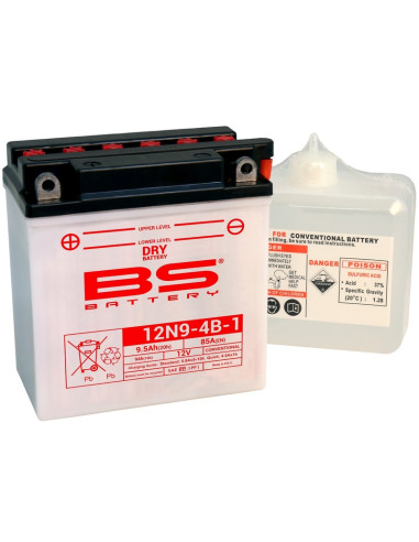 Batterie BS BATTERY conventionnelle avec pack acide - 12N9-4B-1