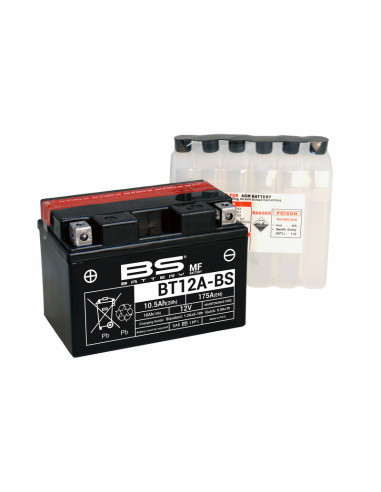Batterie BS BATTERY Sans entretien avec pack acide - BT12A