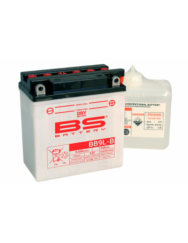 BS BATTERY Battery High performance with Acid Pack - BB9L-B