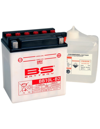 BS BATTERY Battery High performance with Acid Pack - BB10L-B2