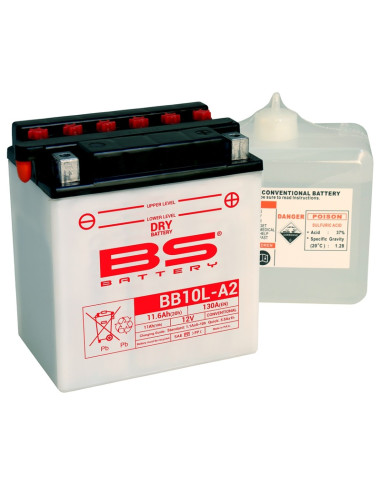 BS BATTERY Battery High performance with Acid Pack - BB10L-A2