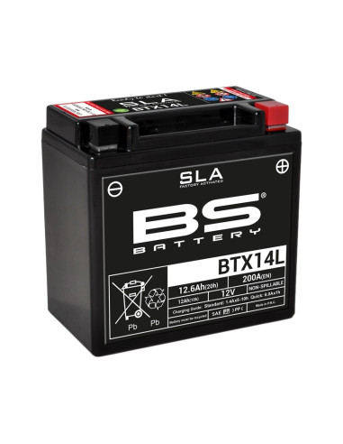 BS BATTERY SLA Battery Maintenance Free Factory Activated - BTX14L