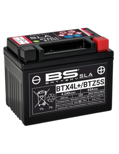 BS BATTERY SLA Battery Maintenance Free Factory Activated - BTX4L+ / BTZ5S