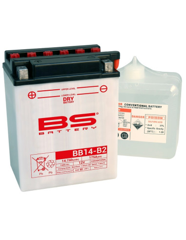 BS BATTERY Battery High performance with Acid Pack - BB14-B2