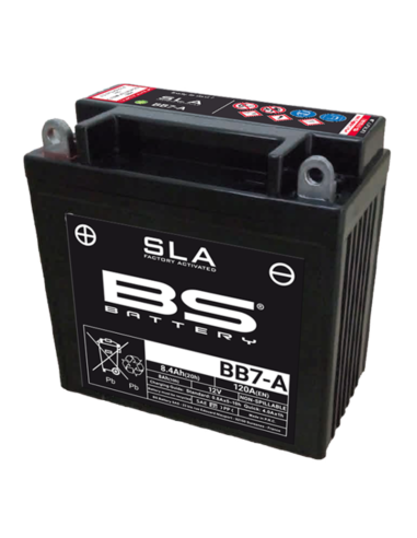 BS BATTERY Battery Conventional with Acid Pack - BB7-A