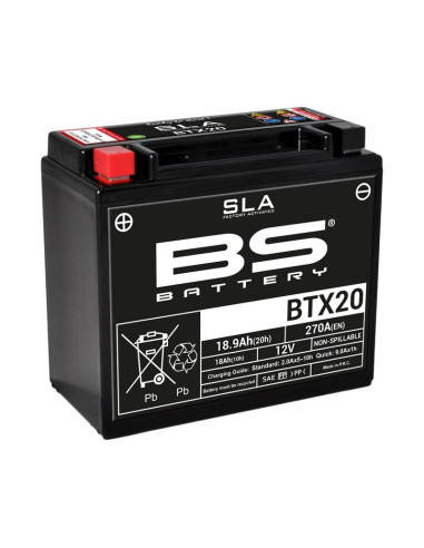 BS BATTERY SLA Battery Maintenance Free Factory Activated - BTX20