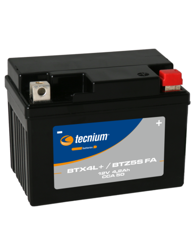TECNIUM Battery Maintenance Free Factory Activated - BTX4L+/BTZ5S