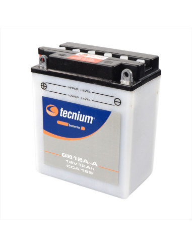 TECNIUM Battery Conventional with Acid Pack - BB12A-A