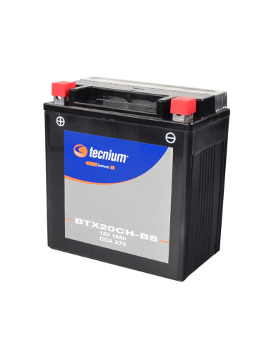 TECNIUM Battery Maintenance Free with Acid Pack - BTX20CH-BS