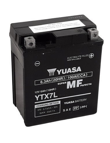 YUASA W/C Battery Maintenance Free Factory Activated - YTX7L FA