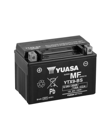 Batterie YUASA Sans entretien avec pack acide - YTX9-BS