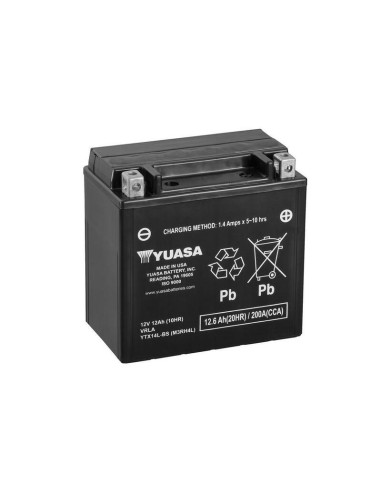 YUASA Battery Maintenance Free with Acid Pack - YTX14L-BS