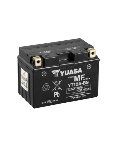 YUASA Battery Maintenance Free with Acid Pack - YT12A-BS
