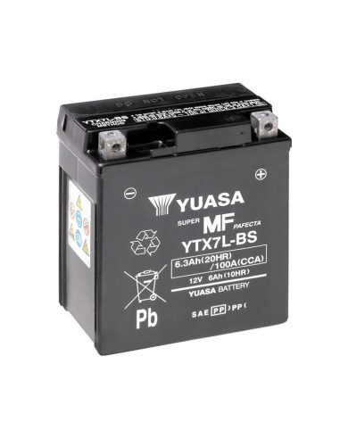 YUASA Battery Maintenance Free with Acid Pack - YTX7L-BS