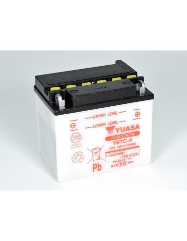 Batterie YUASA conventionnelle sans pack acide - YB7C-A