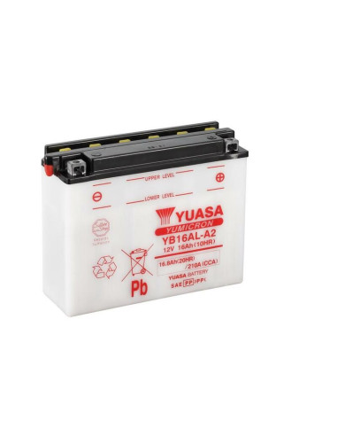 Batterie YUASA conventionnelle sans pack acide - YB16AL-A2