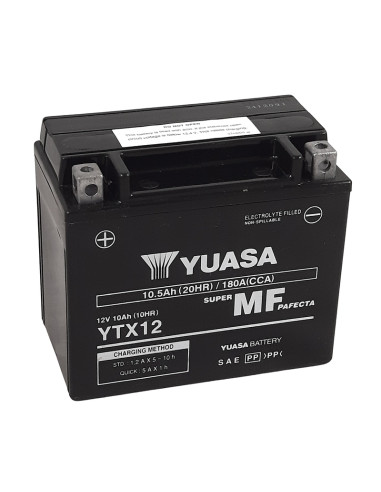 YUASA W/C Battery Maintenance Free Factory Activated - YTX12 FA