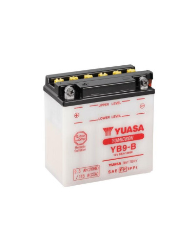 Batterie YUASA conventionnelle avec pack acide - YB9-B