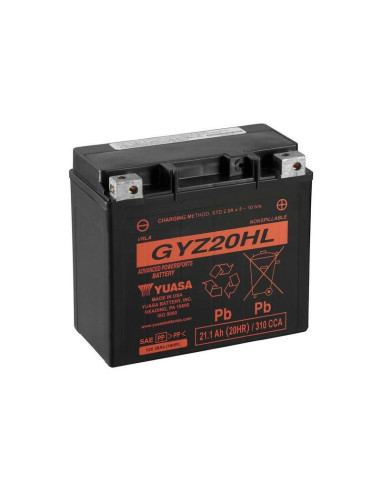 Batterie YUASA Sans entretien avec pack acide - GYZ20HL