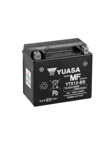 YUASA Battery Maintenance Free with Acid Pack - YTX12-BS