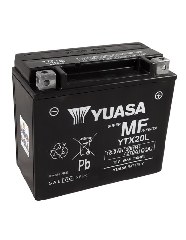 YUASA W/C Battery Maintenance Free Factory Activated - YTX20L FA