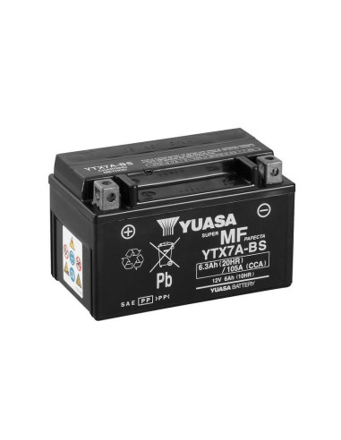 YUASA Battery Maintenance Free with Acid Pack - YTX7A-BS