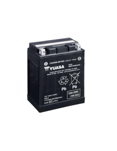 Batterie YUASA Sans entretien avec pack acide - YTX14AH-BS