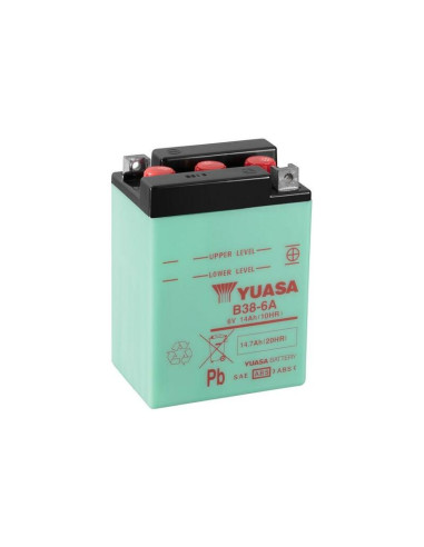 Batterie YUASA conventionnelle sans pack acide - B38-6A