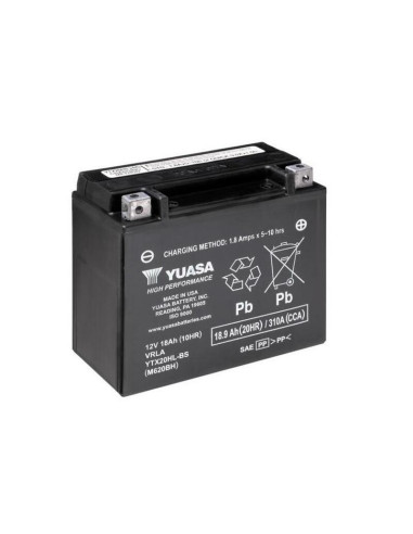 YUASA Battery Maintenance Free with Acid Pack - YTX20HL-BS