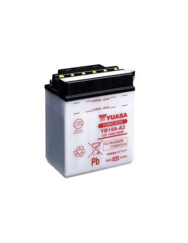 Batterie YUASA conventionnelle sans pack acide - YB14A-A2